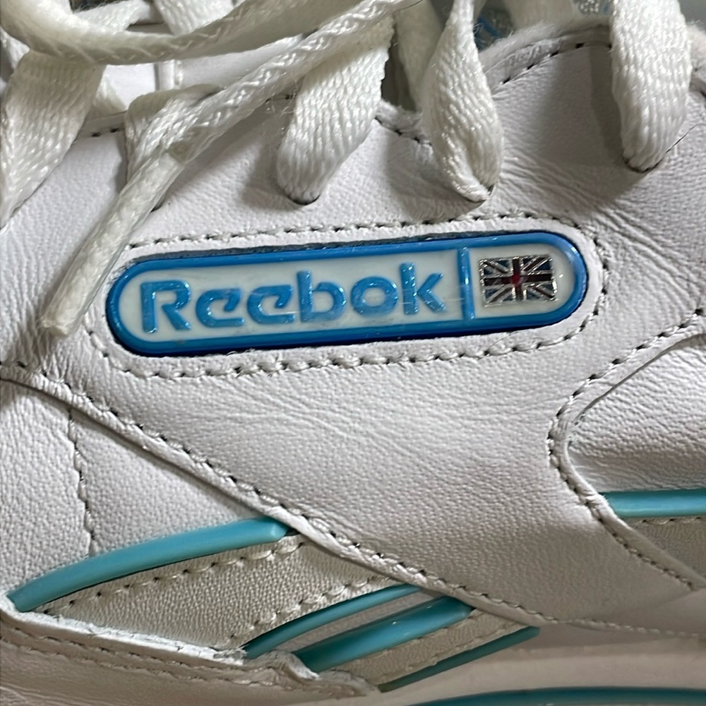 Women's Reebok Classic Running Shoes Sneakers White Blue RB 503 Size 8.5 - Picture 16 of 16